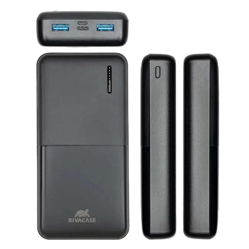 Acumulator extern RivaCase VA2572, 20000mAh, Negru
