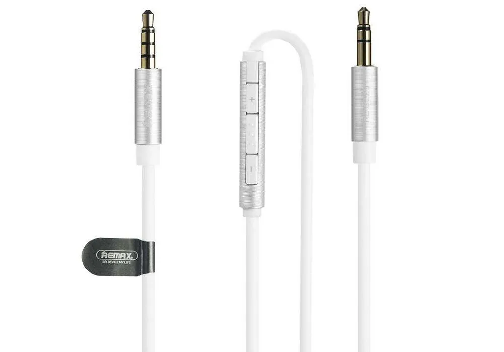 Cablu audio Remax S120, 3.5 mm - 3.5 mm, 1,2m, Alb