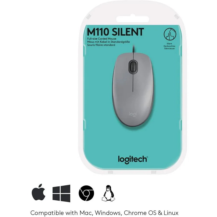 Мышь Logitech M110, Серый