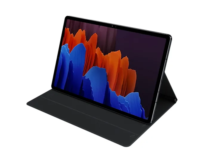 Husă pentru tabletă Samsung Tab S7+ Book Cover, 12,4", Poliuretan, Negru