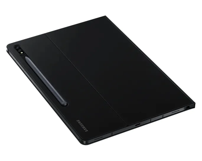 Husă pentru tabletă Samsung Tab S7+ Book Cover, 12,4", Poliuretan, Negru