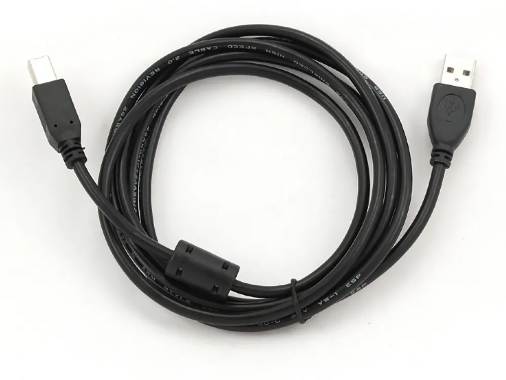 Cablu de date pentru periferice Cablexpert CCFB-USB2-AMBM-1.5M, USB Type-A/USB Type-B, 1,5m, Negru
