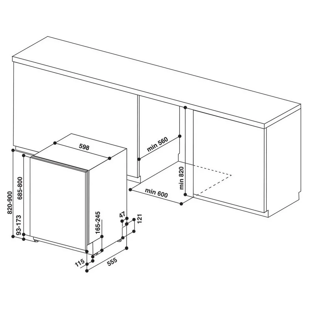 Mașină de spălat vase Hotpoint-Ariston HIS 3010, Alb