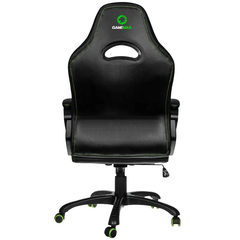 Scaun Gaming Gamemax GCR07, PU Piele, Negru/Verde