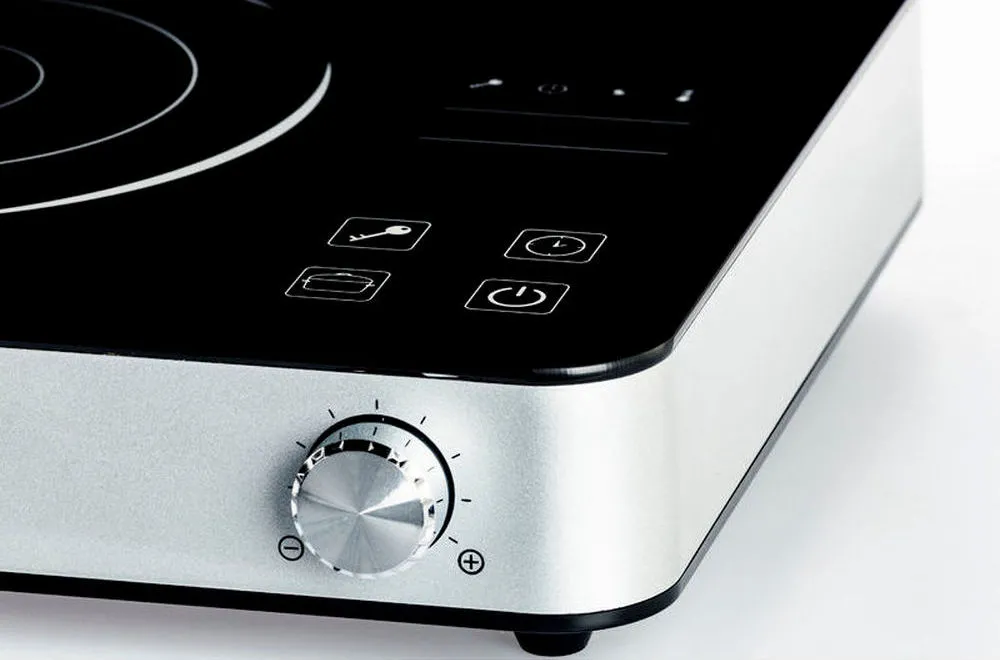 Plită electrică mini BROCK HP2021GY, Oțel Inoxidabil / Negru