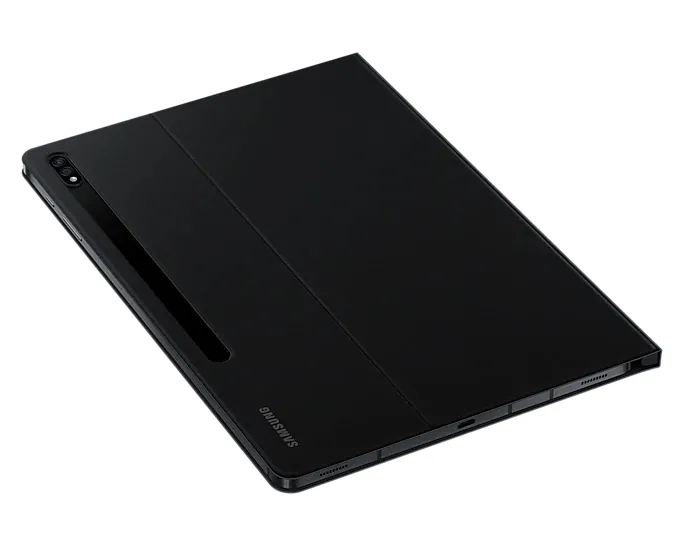 Husă pentru tabletă Samsung Tab S7+ Book Cover, 12,4", Poliuretan, Negru