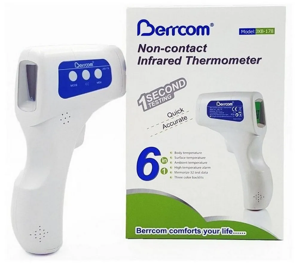 Бесконтактный Инфракрасный Термометр Berrcom JXB-178, Белый