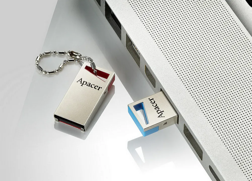 USB Flash накопитель Apacer AH155, 64Гб, Серебристый/Синий