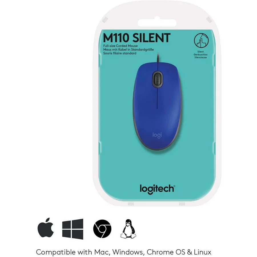 Мышь Logitech M110, Синий