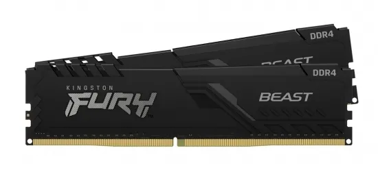 Оперативная память Kingston FURY Beast, DDR4 SDRAM, 3733 МГц, 32Гб, KF437C19BB1K2/32