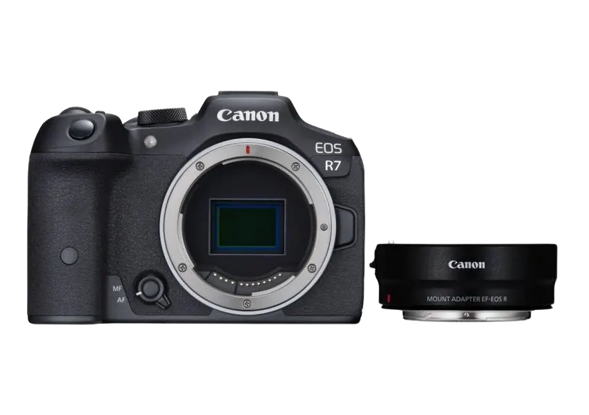 Aparat Foto Mirrorless Canon EOS R7 Body & Adapter, Negru