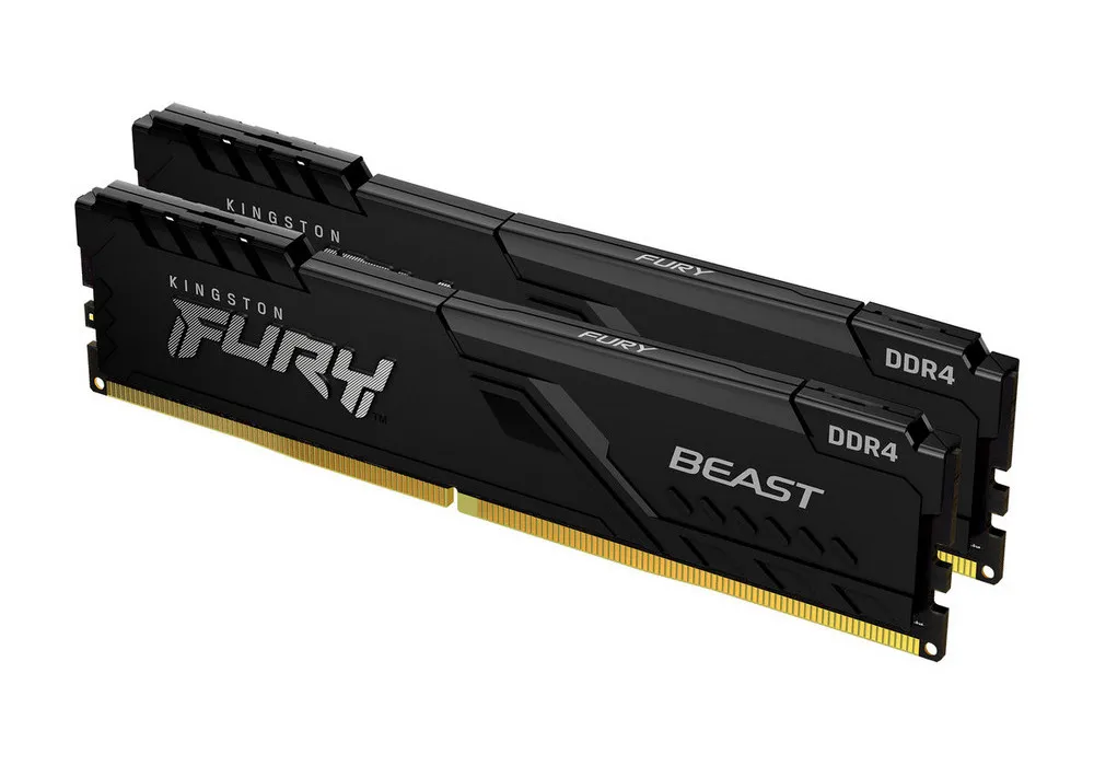 Оперативная память Kingston FURY Beast, DDR4 SDRAM, 3733 МГц, 32Гб, KF437C19BB1K2/32