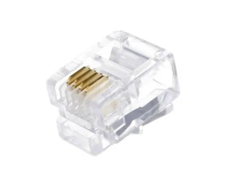 Plug RJ-12, MP-6P4C modular plug (3u