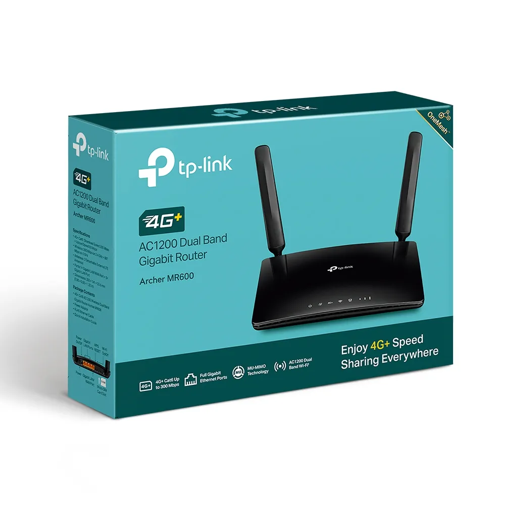 Беспроводной маршрутизатор TP-LINK Archer MR600, 4G, Чёрный
