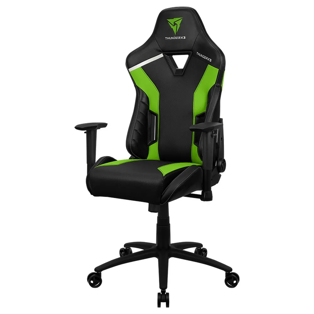 Scaun Gaming ThunderX3 TC3, PU Piele, Negru/Verde