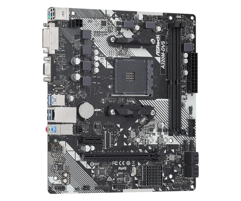 Материнская плата ASRock A320M-DVS R4.0, AM4, AMD A320, Micro-ATX