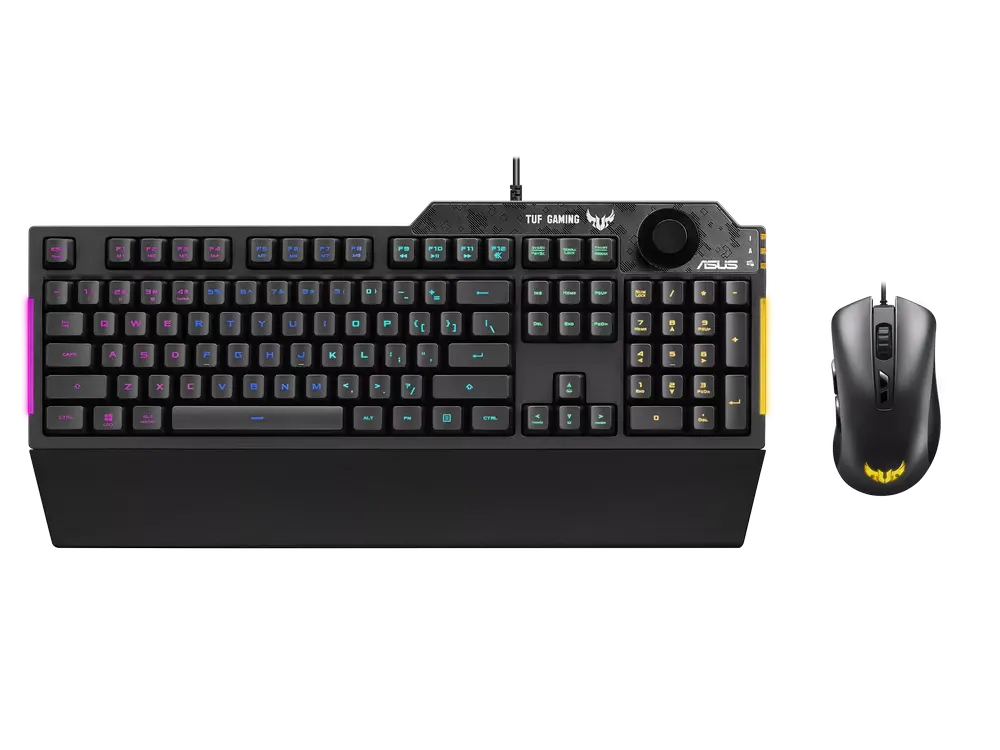 Gaming Keyboard & Mouse Asus TUF K1/M3, Mech-Brane, Spill-resistance, RGB, Wrist rest, US Layout