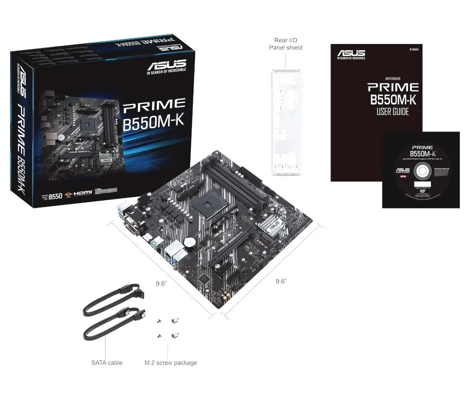 Материнская плата ASUS PRIME B550M-K, AM4, AMD B550, Micro-ATX