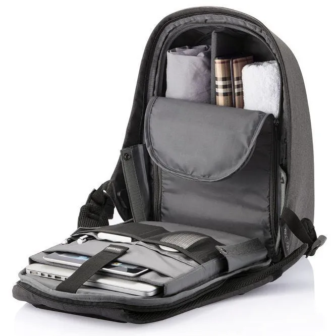 Rucsac pentru Laptop Bobby PRO, 15.6", Piele artificială, Negru