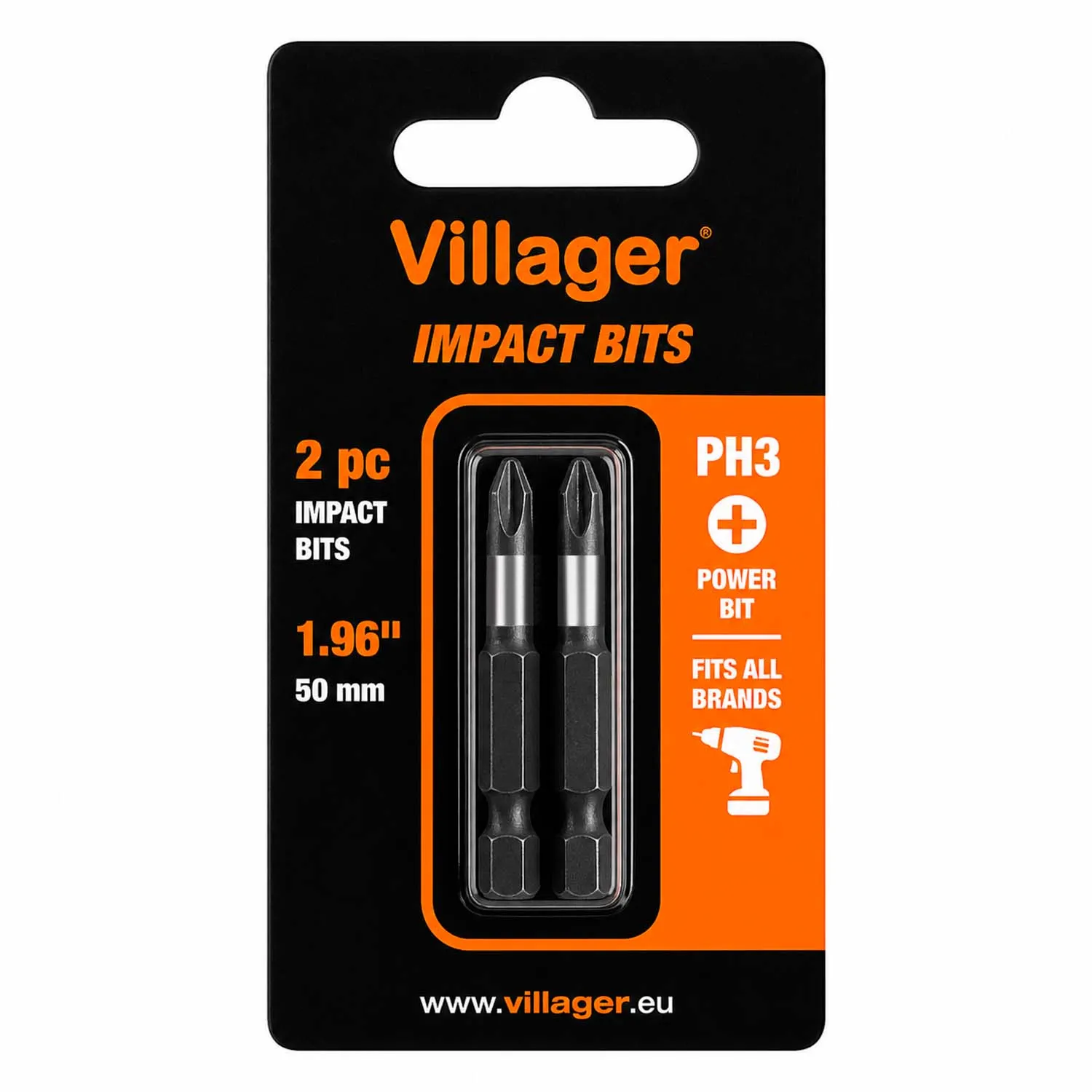 Ударные биты Villager PH1-2 шт 50 мм