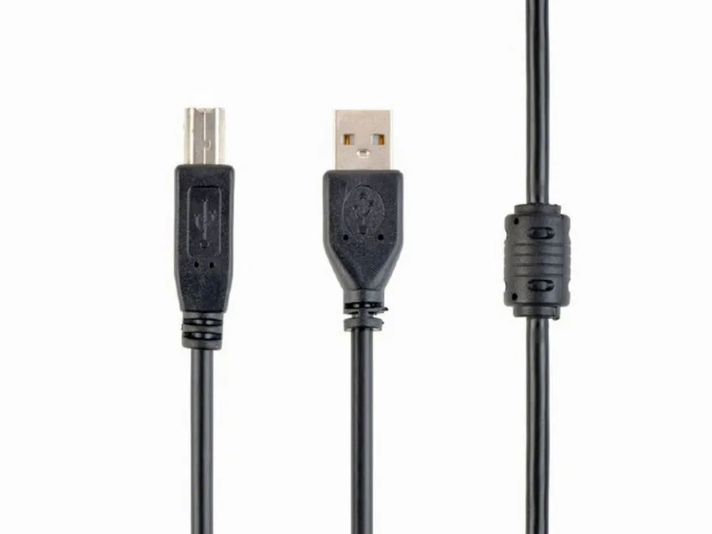 Cablu de date pentru periferice Cablexpert CCFB-USB2-AMBM-3M, USB Type-A/USB Type-B, 3m, Negru