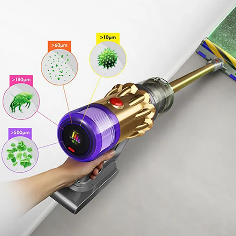 Aspirator Vertical Dyson V12 Detect Slim Absolute, Galben | Nichel