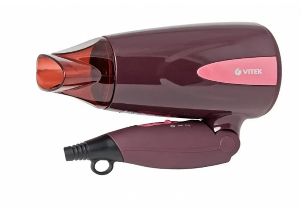Uscător de păr compact VITEK VT-2261, 1300 W, Bordo