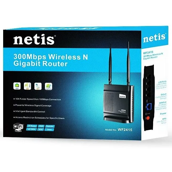 Беспроводной маршрутизатор Netis WF2415, Чёрный