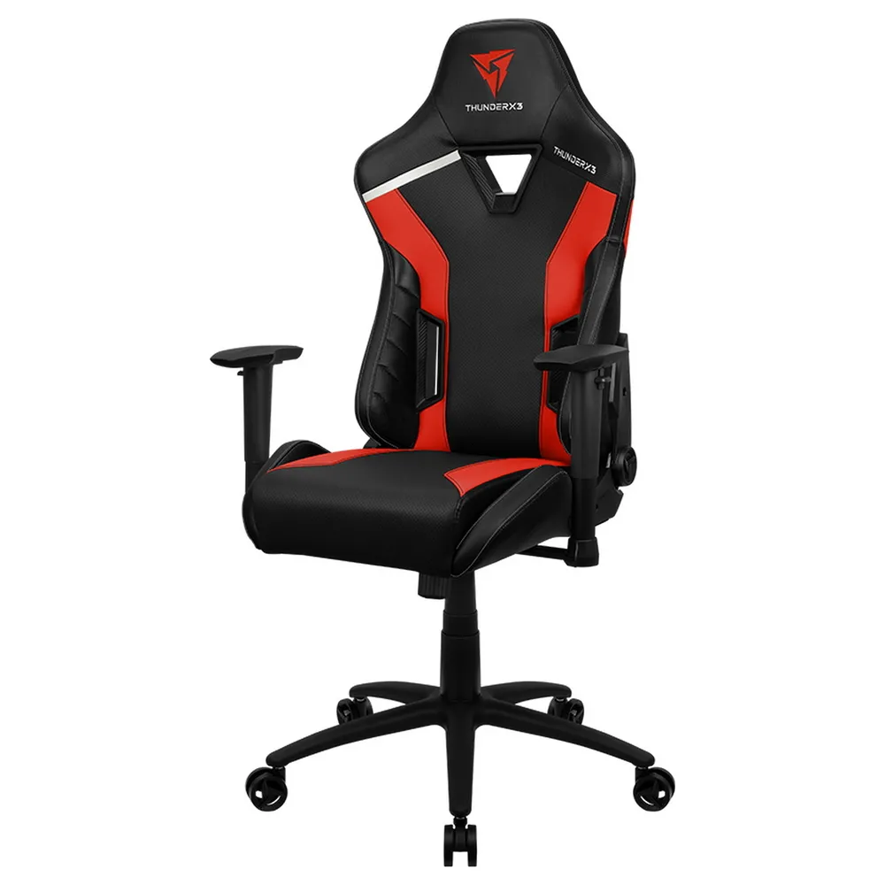 Scaun Gaming ThunderX3 TC3, PU Piele, Negru/Rosu