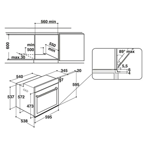 Cuptor Electric Whirlpool 6th Sense Absolute KZ9 6230 IX, Oțel inoxidabil