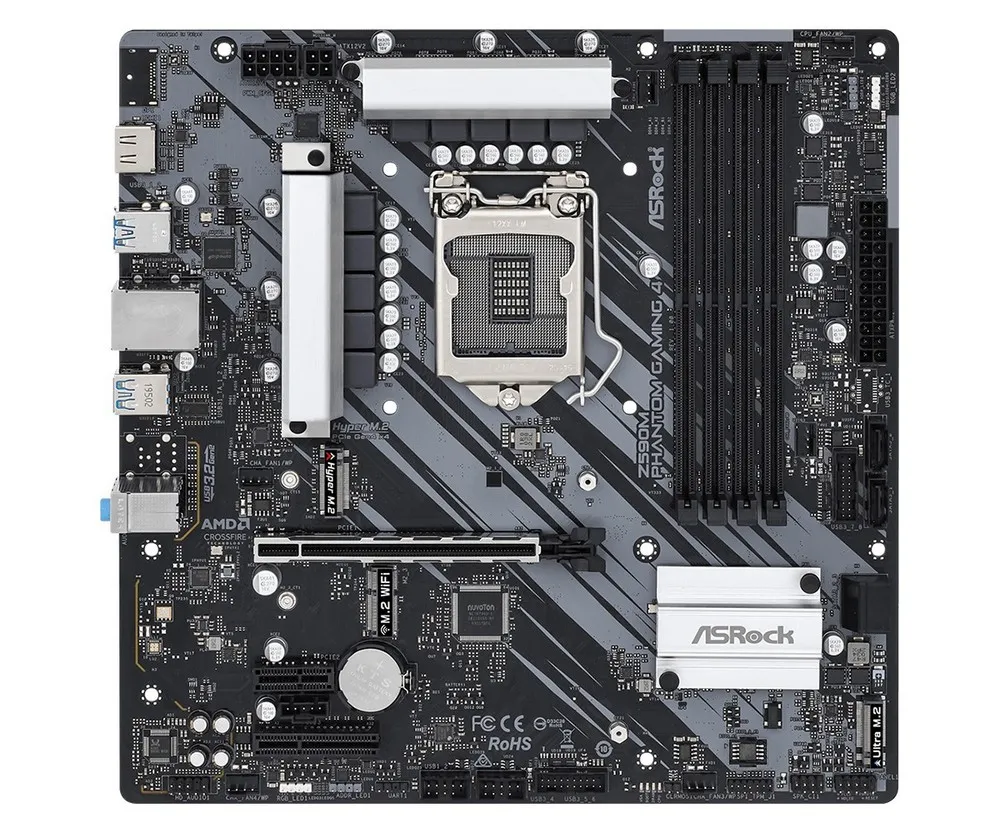 Материнская плата ASRock Z590M Phantom Gaming 4, LGA1200, Intel Z590, Micro-ATX