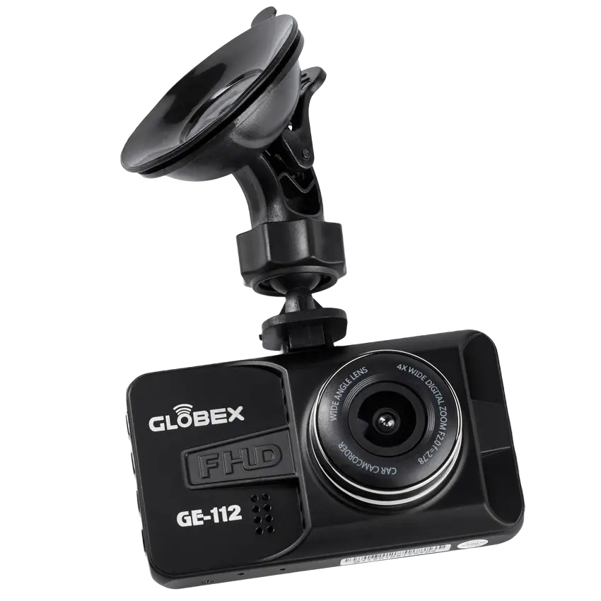 Cameră auto DVR Globex GE-112, Full-HD 1080P, Negru