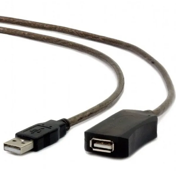 Cablu prelungitor Cablexpert UAE-01-5M, USB Type-A (M)/USB Type-A (F), 5m, Negru