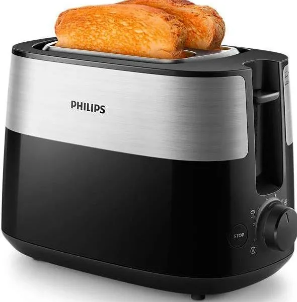 Toaster PHILIPS Daily Collection HD2516/90, Negru