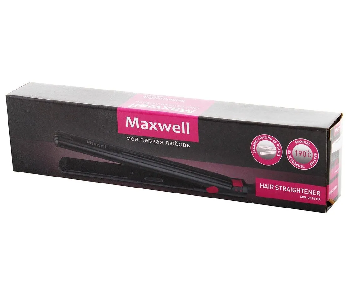 Выпрямитель для волос Maxwell MW-2218, Чёрный