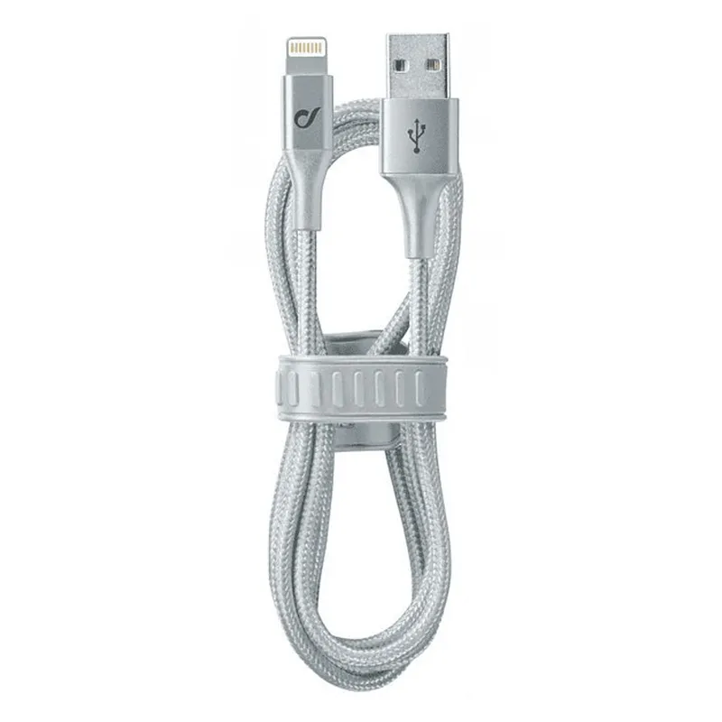 Cablu încărcare și sincronizare Cellularline Satellite MFI, USB Type-A/Lightning, 1m, Argintiu