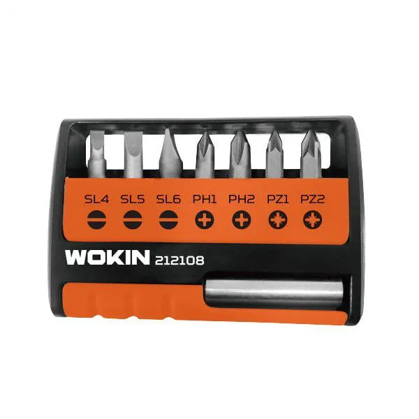 Set biti WOKIN 8 varfuri 1/4x25mm| S2