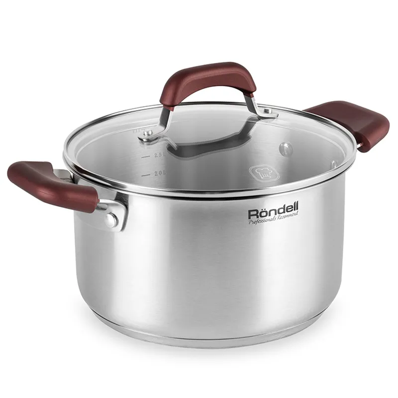 Набор кастрюль Rondell RDS-822, 5,6л, 24см, Нержавеющая сталь