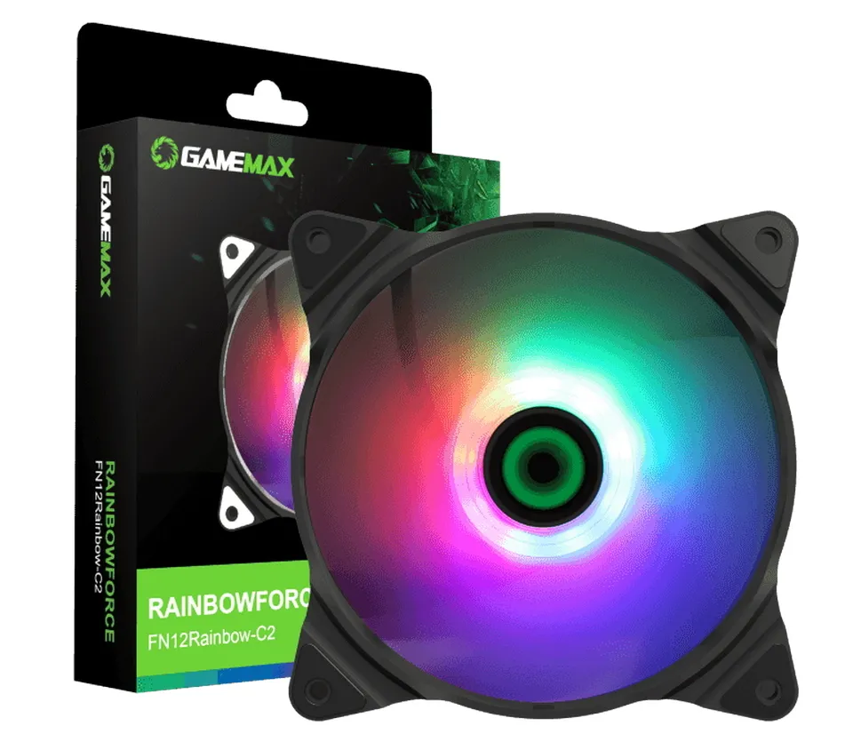 Ventilator PC Gamemax FN-12Rainbow-C, 120 mm