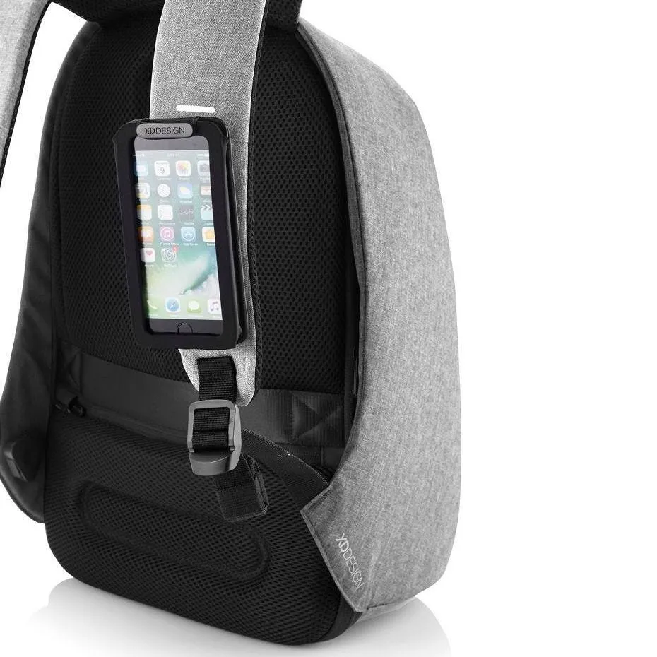 Rucsac pentru Laptop Bobby PRO, 15.6", Piele artificială, Gri