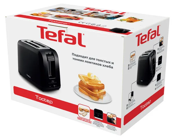 Тостер Tefal DELFINI, Чёрный