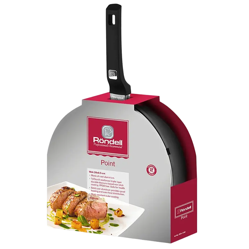 Сковорода WOK Rondell RDA-1349, 28см, Чёрный