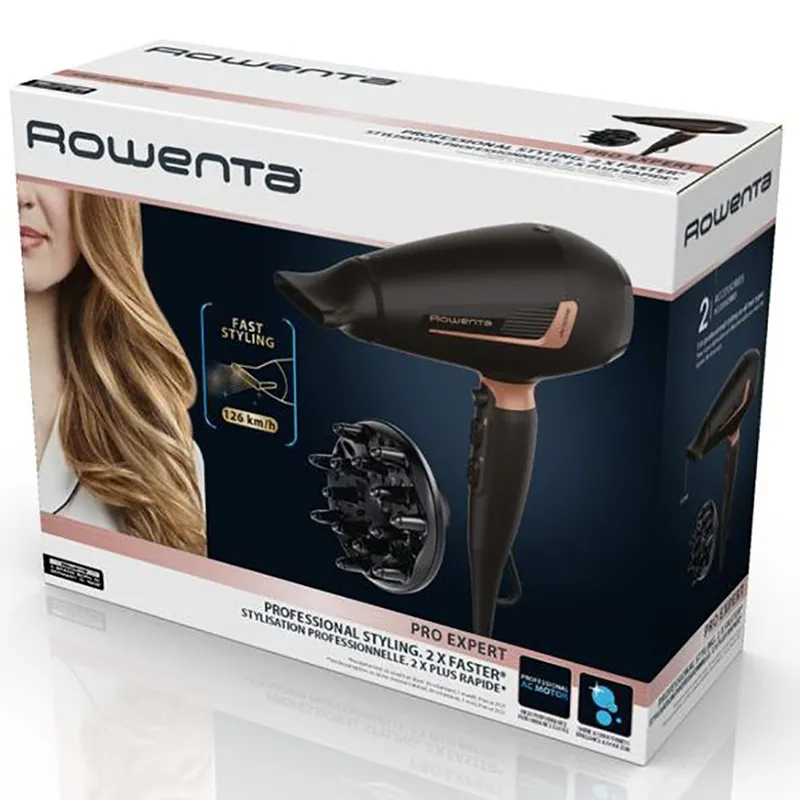 Фен Rowenta Pro Expert CV8830F0, 2200 Вт, Чёрный