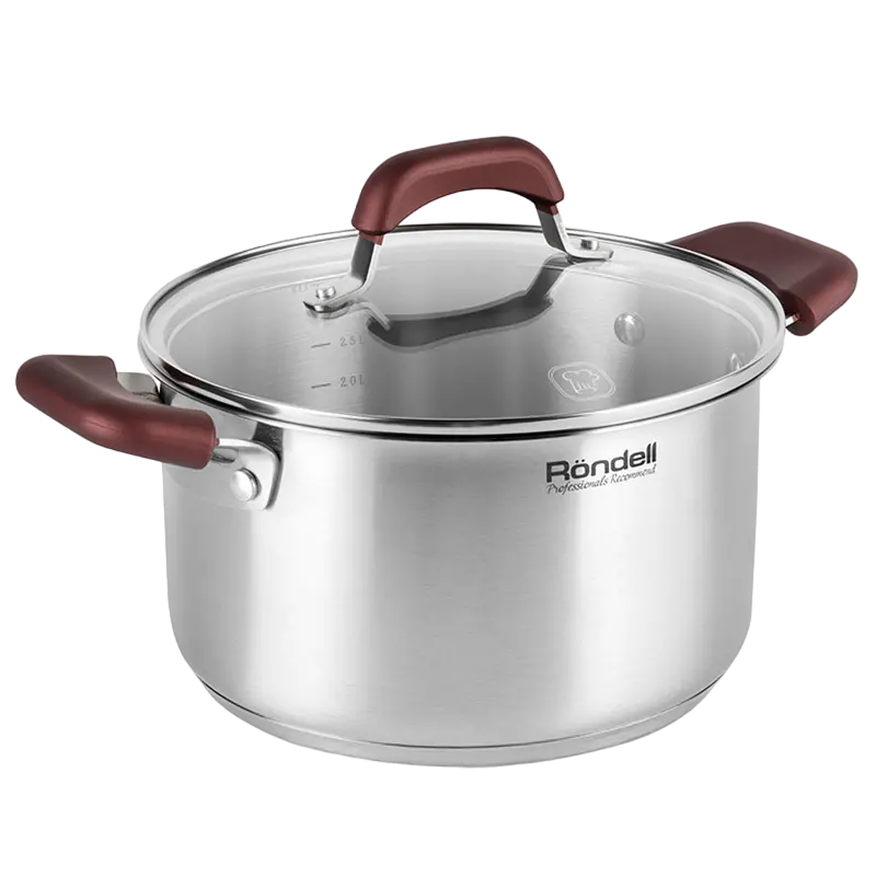 Набор кастрюль Rondell RDS-822, 5,6л, 24см, Нержавеющая сталь