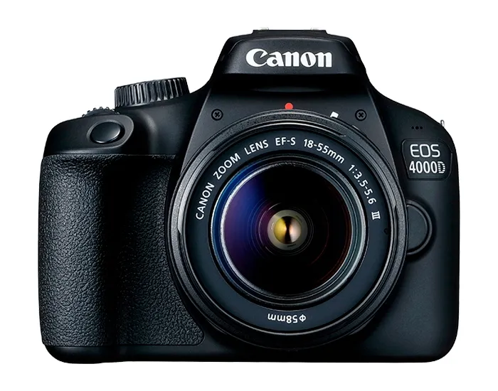 Aparat foto DSLR Canon EOS 4000D & EF-S 18-55mm III + SB130 + 16GB, Negru