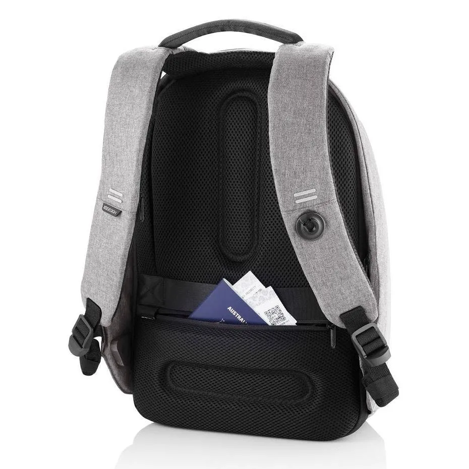 Rucsac pentru Laptop Bobby PRO, 15.6", Piele artificială, Gri