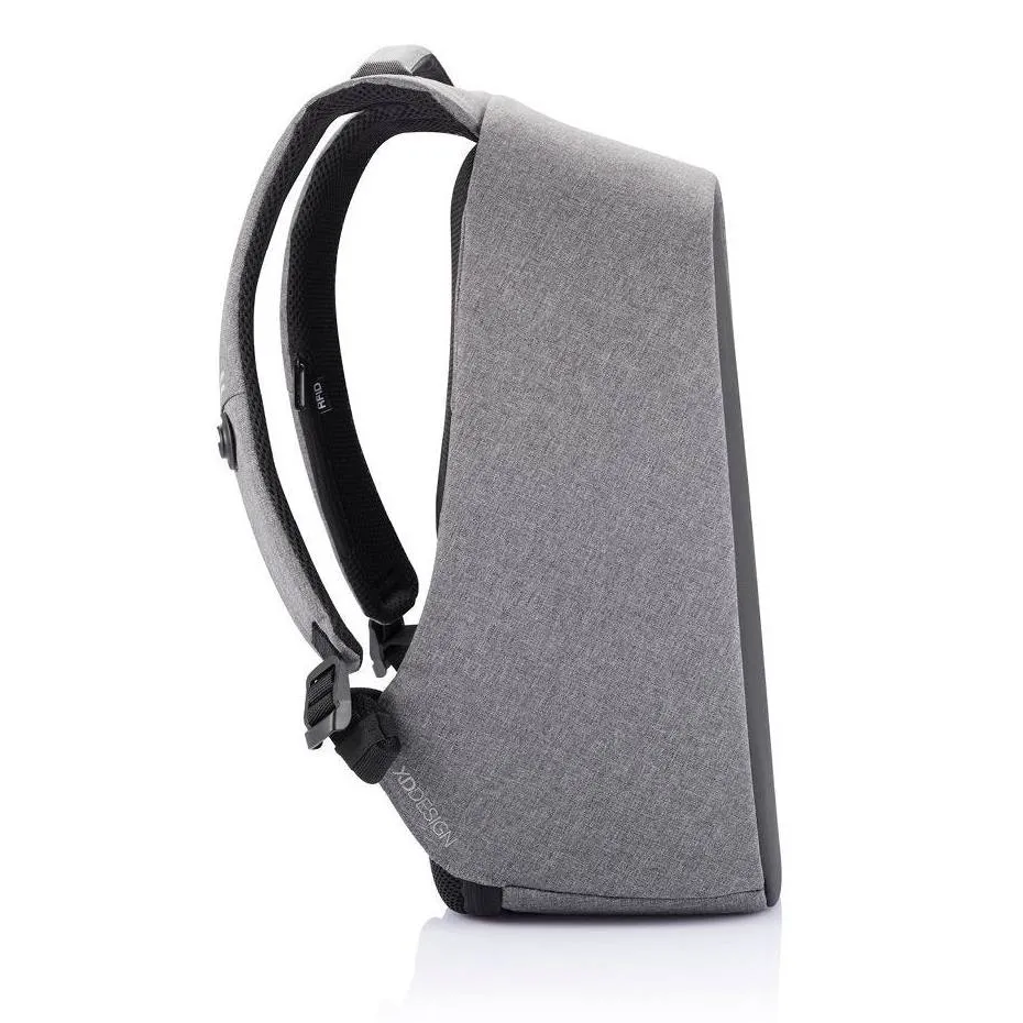 Rucsac pentru Laptop Bobby PRO, 15.6", Piele artificială, Gri