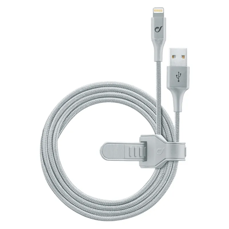 Cablu încărcare și sincronizare Cellularline Satellite MFI, USB Type-A/Lightning, 1m, Argintiu