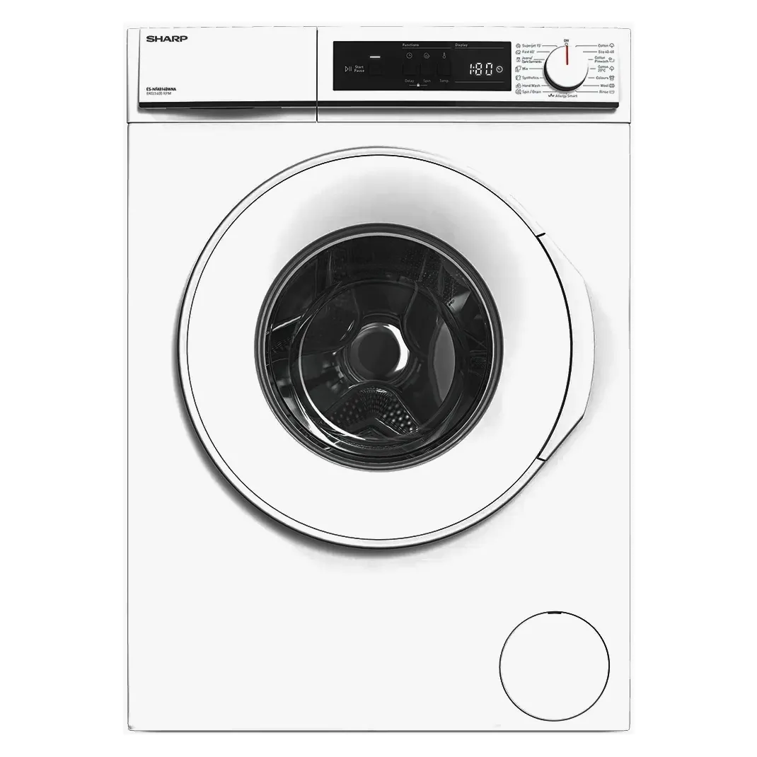 Mașină de spălat Sharp ESNFA814BWNAEE, 8kg, Alb