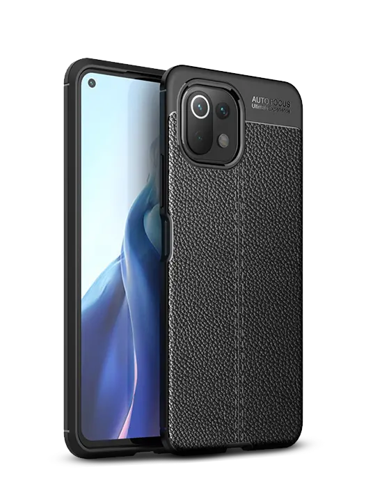 Xcover husa p/u Xiaomi Mi11 Lite, Leather, Black